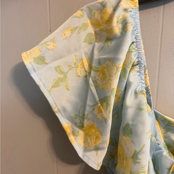 Altar'd State Silky Yellow Floral Midi Dress - Picture 3 of 8